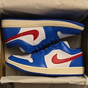 Nike Air Jordan Wmns Jordan 1 Low 'Sport Blue Gym Red' Favorite